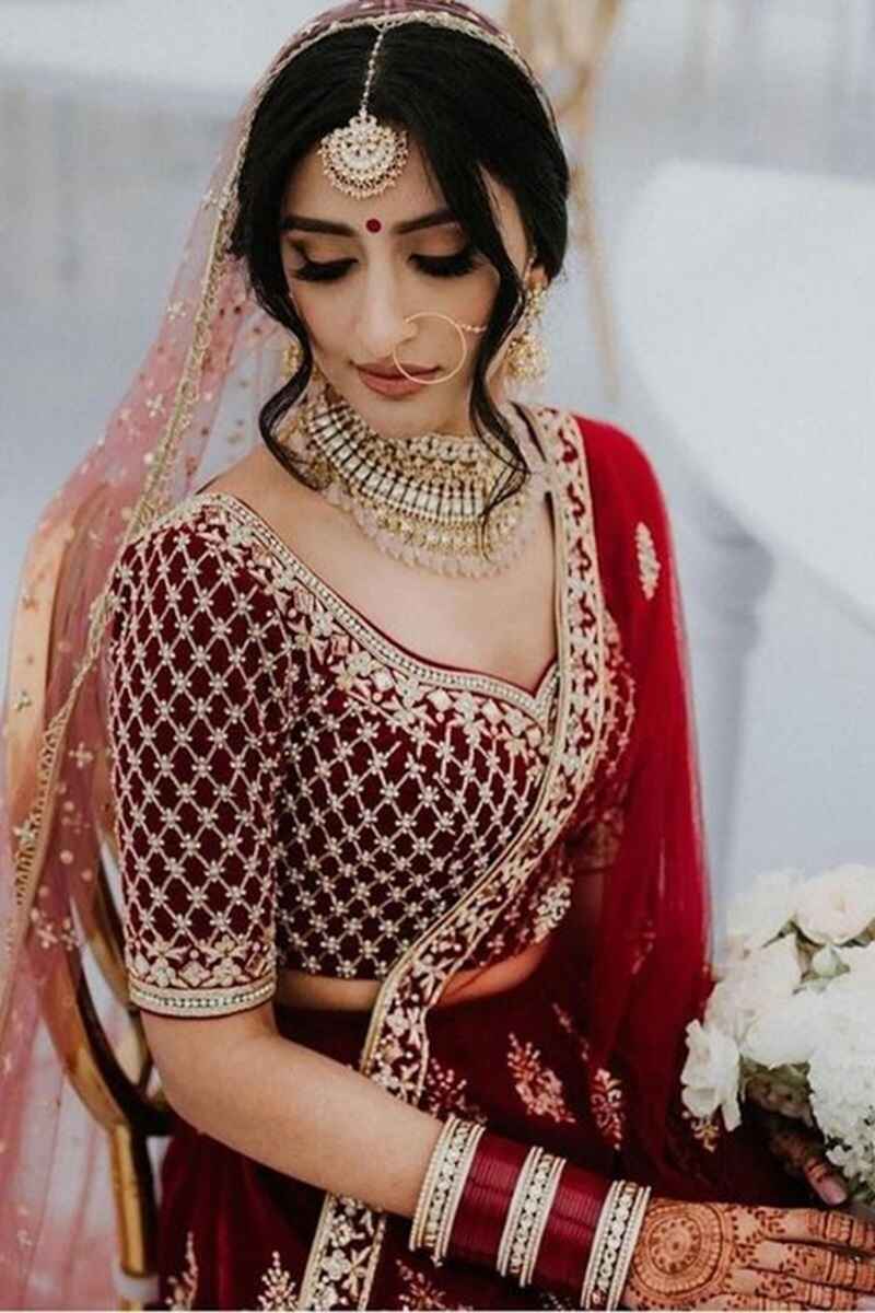 Lattice-pattern-bridal-blouse-designs
