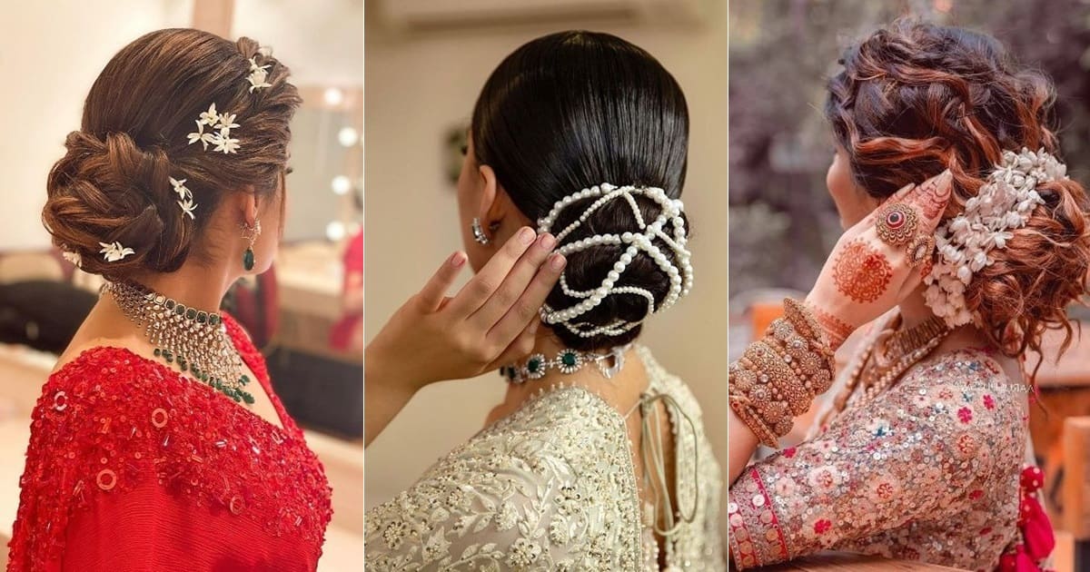 Party Bun Hairstyle For Saree