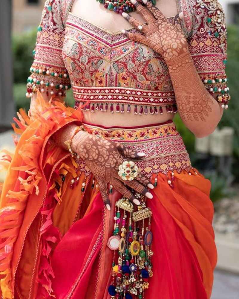 Patchwork-simple-embroidery-bridal-blouse-designs