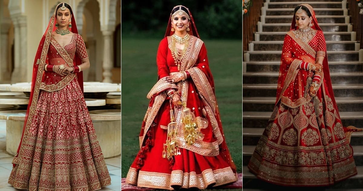 Royal Red Bridal Lehenga Designs