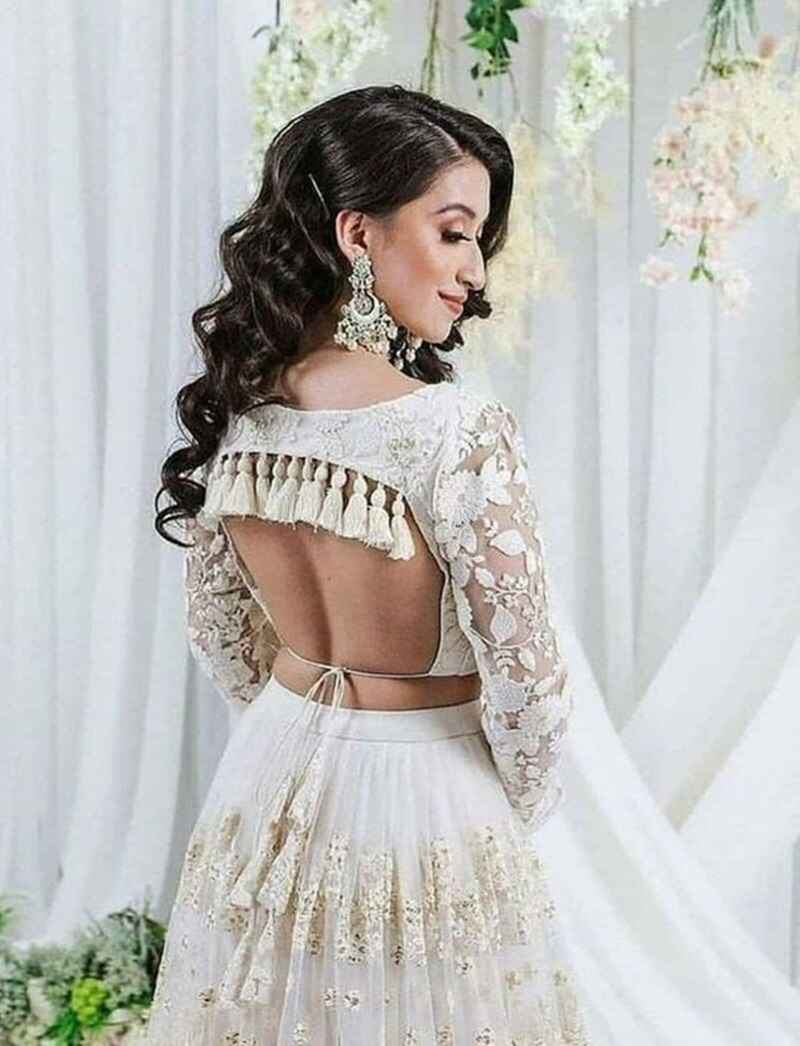 Tassel-embellished-open-back-sexy-blouse-back-design