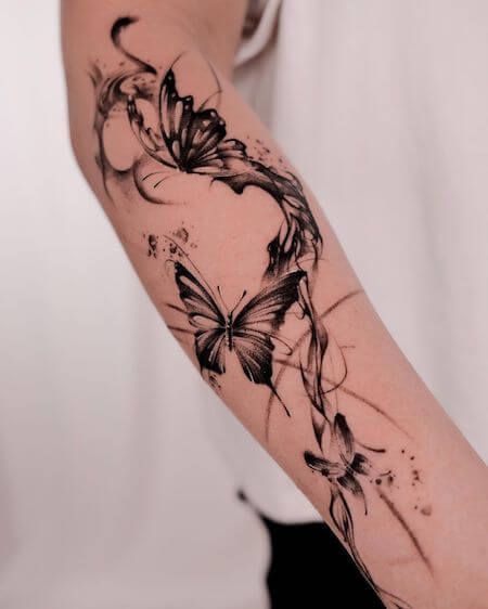 Unique butterfly tattoo