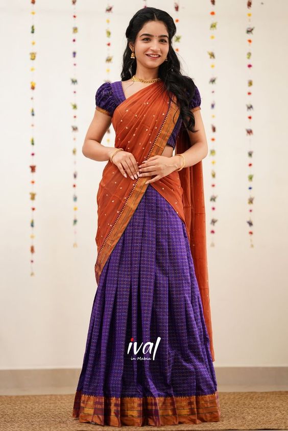 beautiful half saree for girls