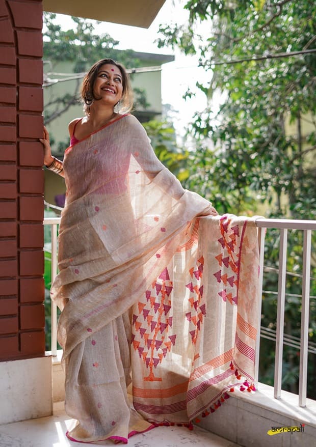 bengali saree look 