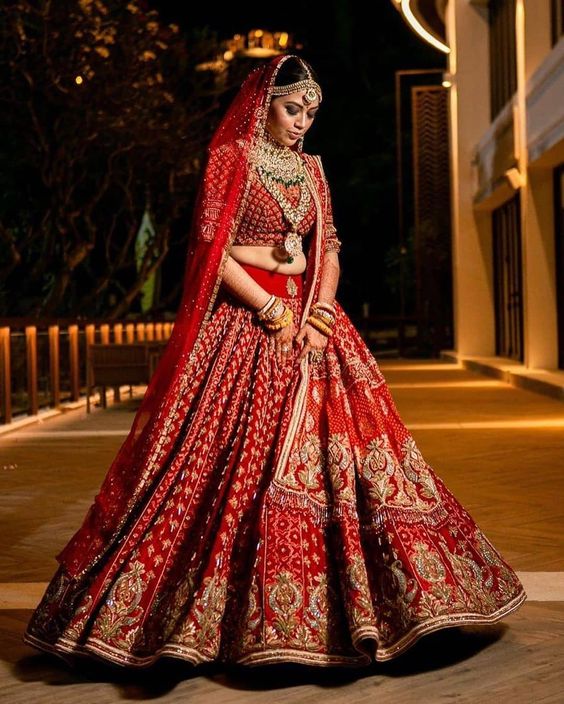 bridal red lehenga