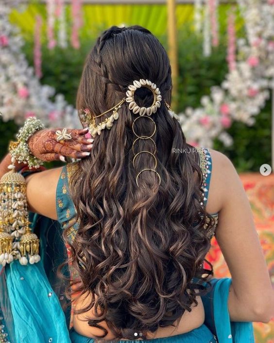 hair styled with bangles
