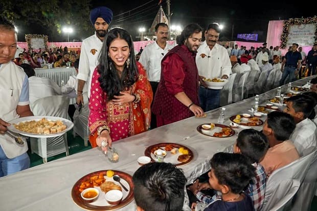 radhika merchant at pre wedding ceremony 