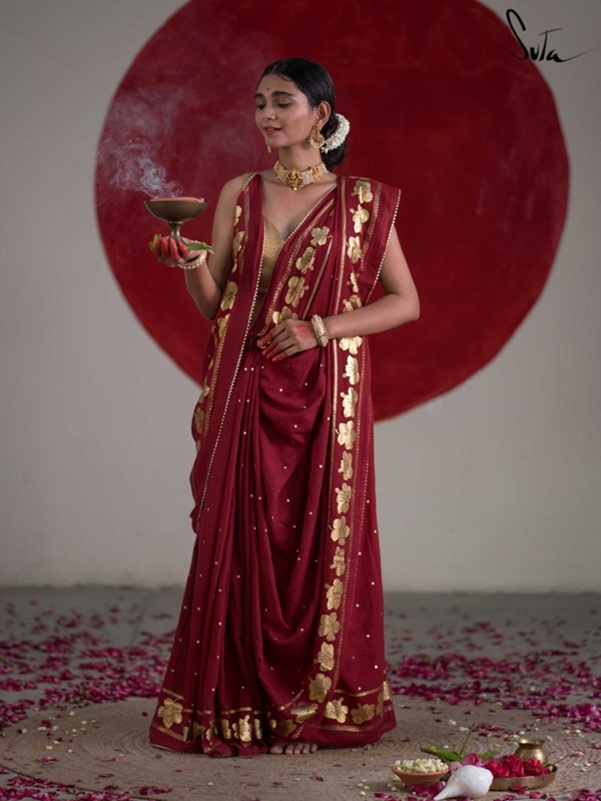 rokto-joba-bengali saree