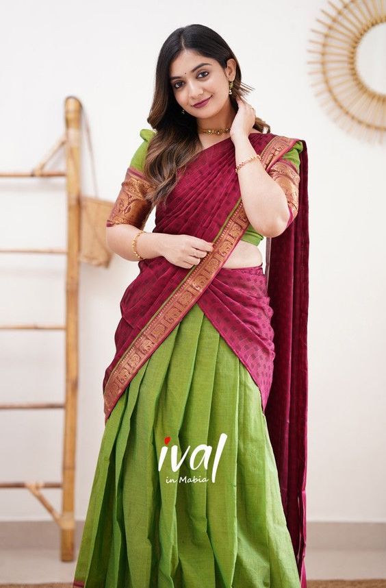 traditional half saree