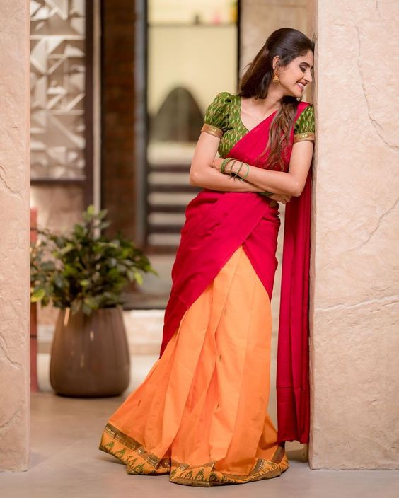 trendy half saree for women