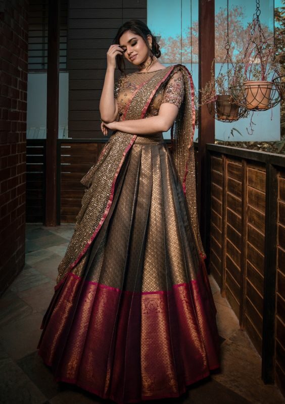wedding designer half saree