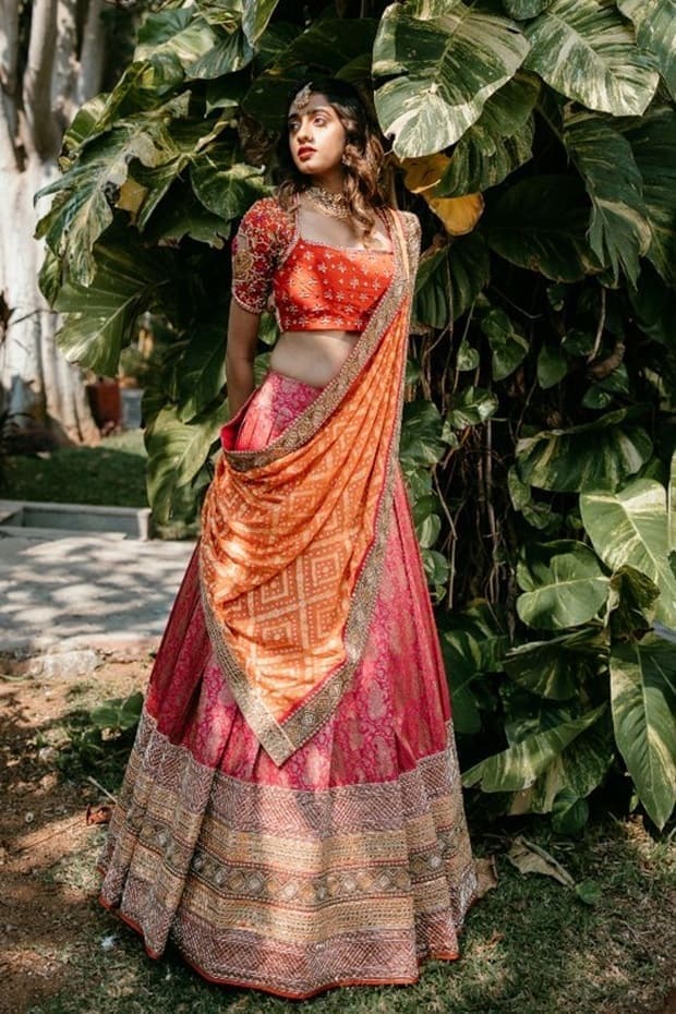 wedding half saree designs