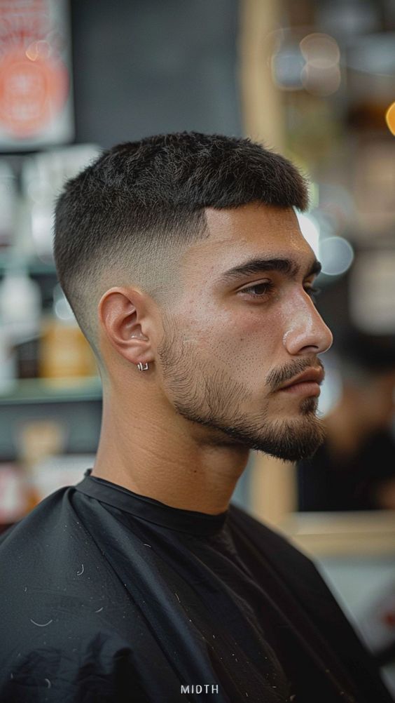 Crew cut medium fade