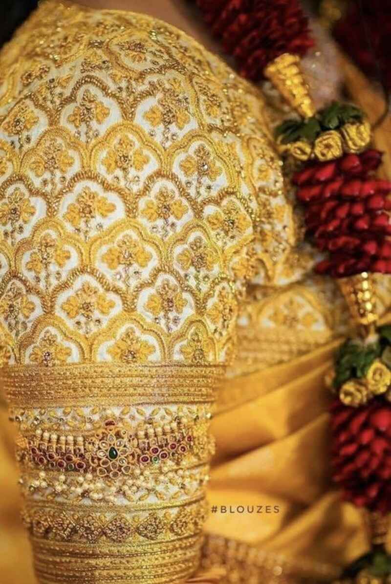 Fish-scale-marriage-bridal-maggam-work-blouse-designs