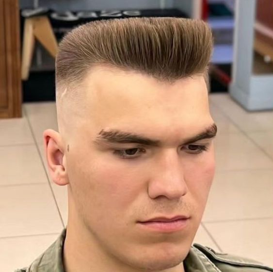 Flat top army haircut