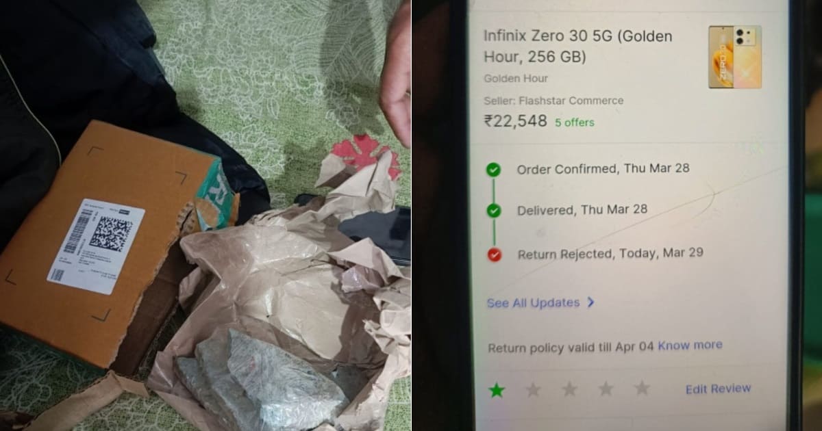 Flipkart man receives stone instead of mobile