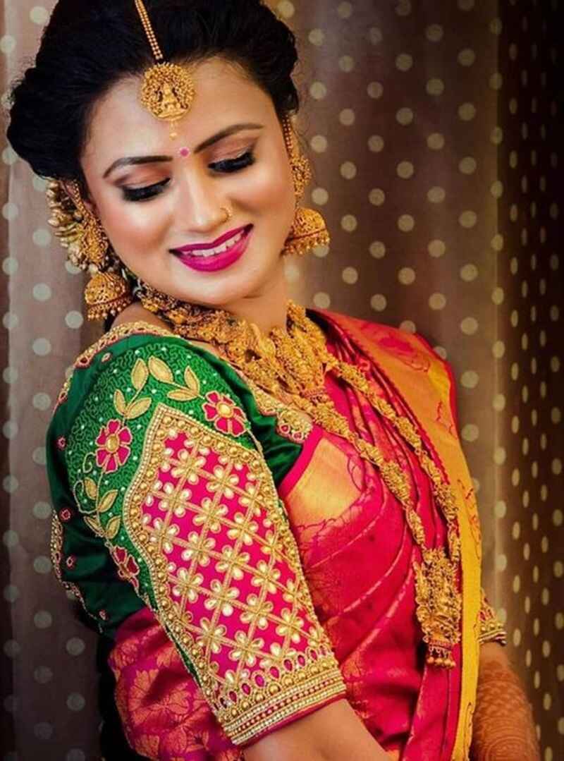 Gota-patti-marriage-bridal-maggam-work-blouse-designs
