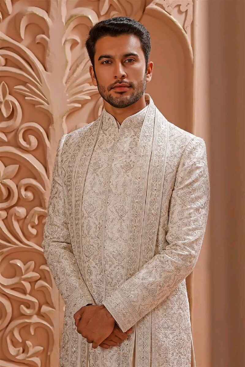 Ivory-silk-with-zardozi-work-white-sherwani-for-groom