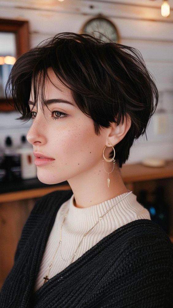 Layered pixie cut