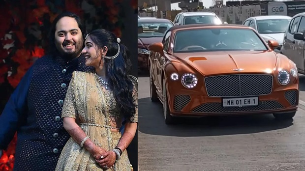 Nita and Mukesh Ambani present Anant Ambani and Radhika Merchant with a Rs 4.5 crore Bentley Continental GTC Speed.