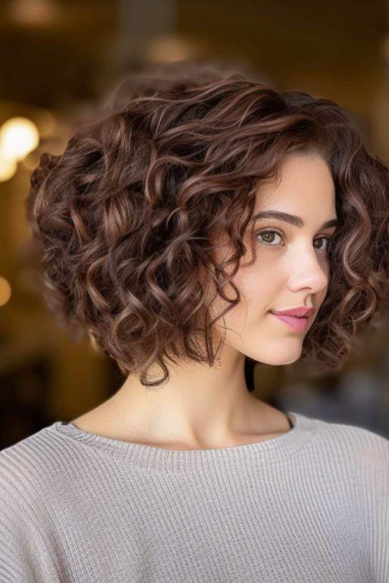 The double-tier curly bob