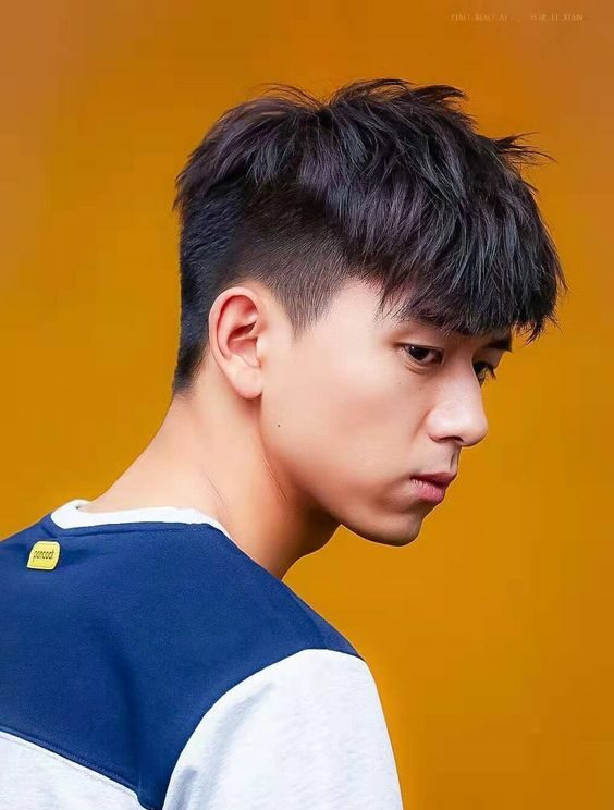 Undercut with sharp bangs