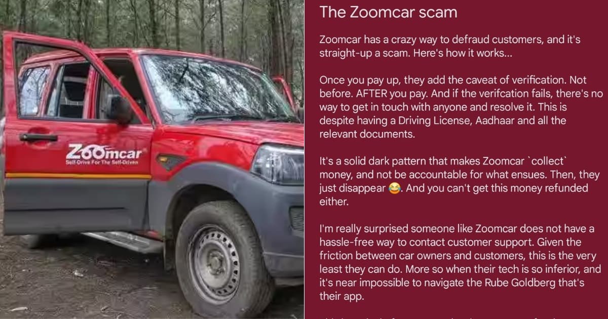 Zoomcar Scam