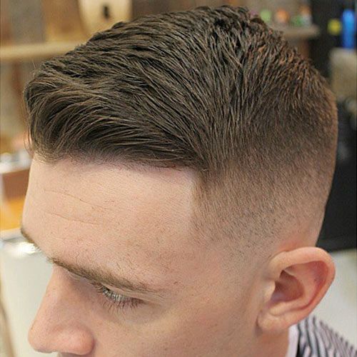 comb over with tapered fade
