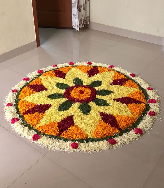 flower rangoli design