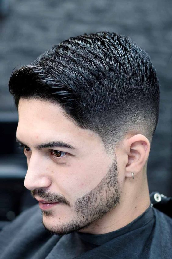 ivy league low fade haircut