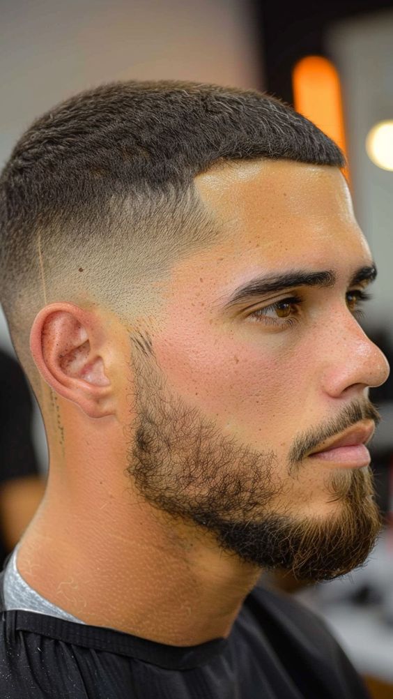 low fade buzz cut men