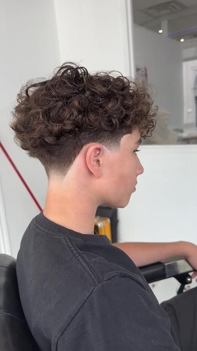 low fade haircut curly