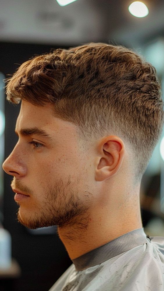 low taper fade haircut men short hair