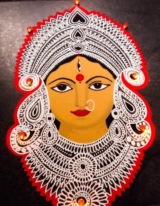 portrait rangoli design 