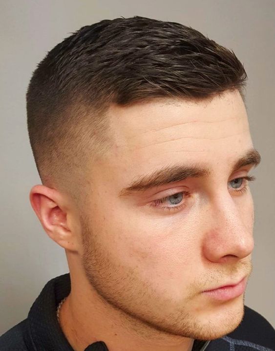 short comb over with low fade