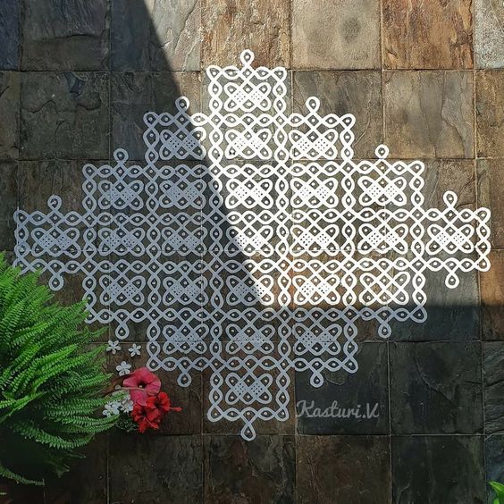 simple and modern kolam designs