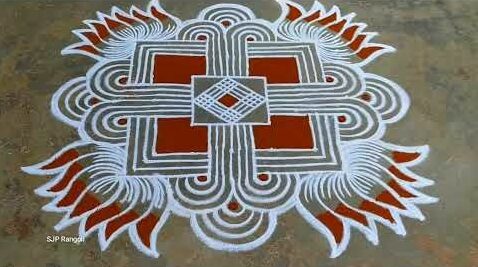 simple kolam designs lotus