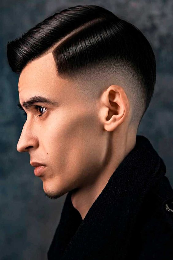 sleek side sweep haircut for men