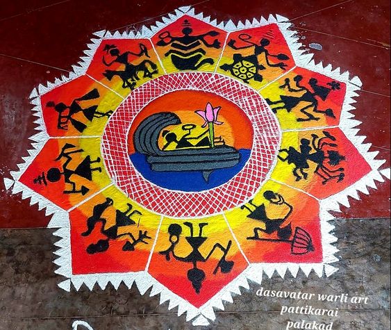 tribal rangoli design