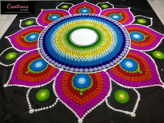 unique rangoli design for diwali