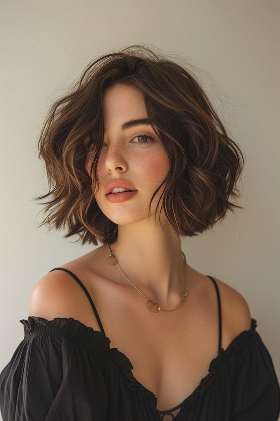 wavy bob haircut