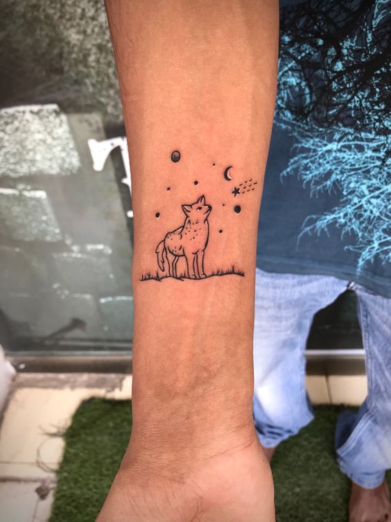 Baby wolfie tattoo