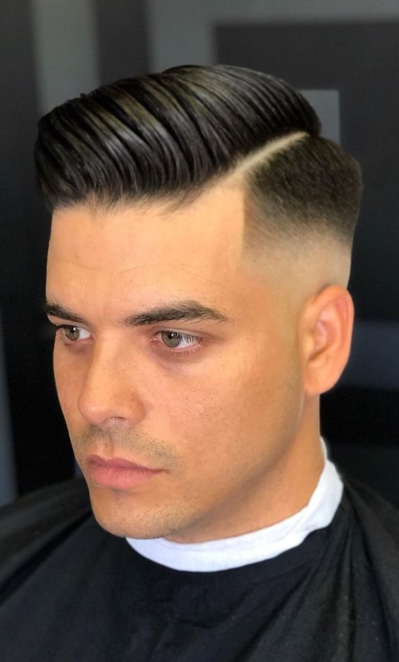 Comb over with fade
