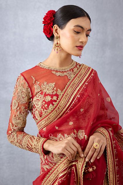 Dori embroidered sheer blouse