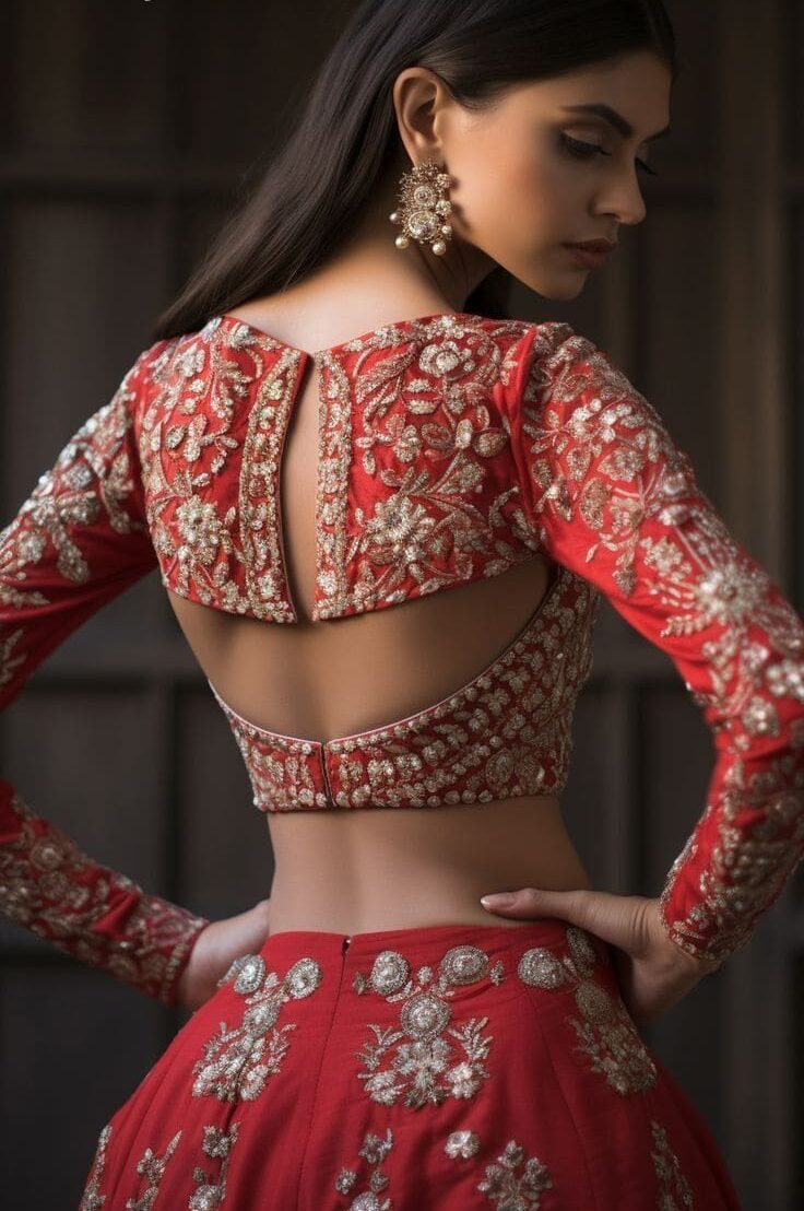 Fusion zardozi blouse
