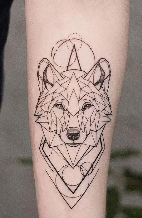 Geometric animal tattoo