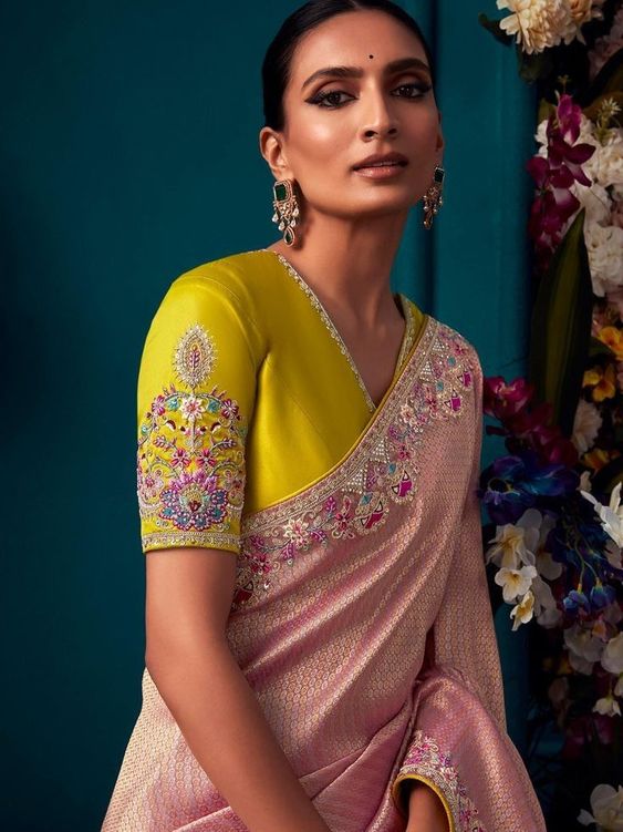 Gota patti blouse design
