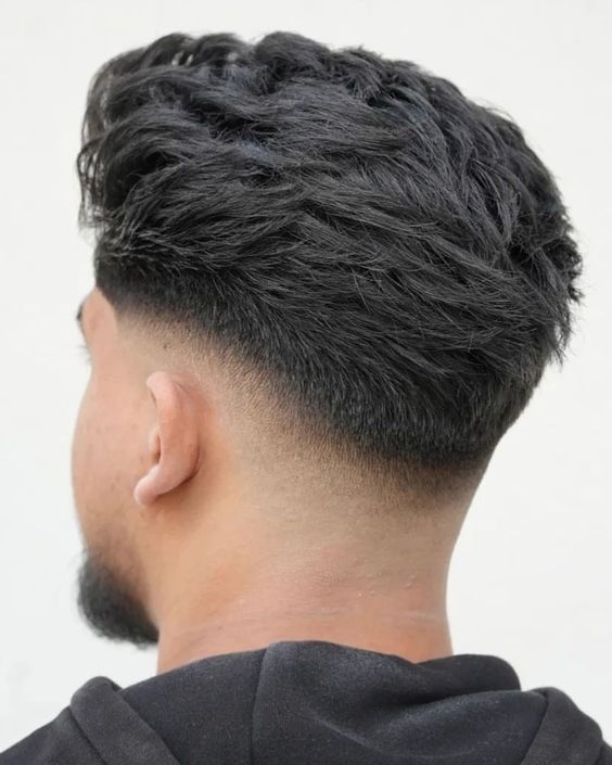 Mens fade haircut long