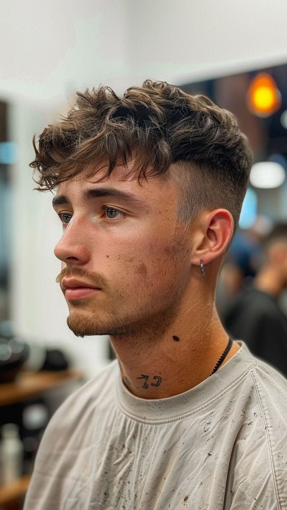 Mens fade haircut short