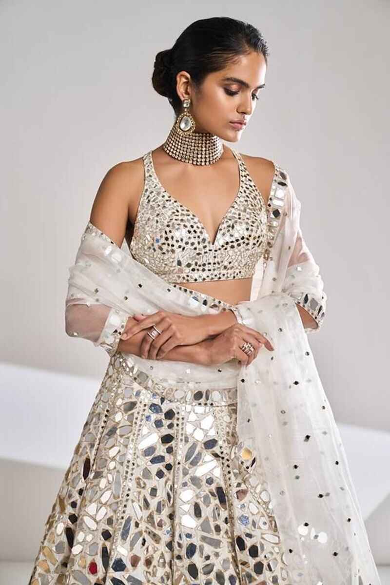 Mirror-work-blouse-design-with-plunge-neck-wedding-blouse-designs